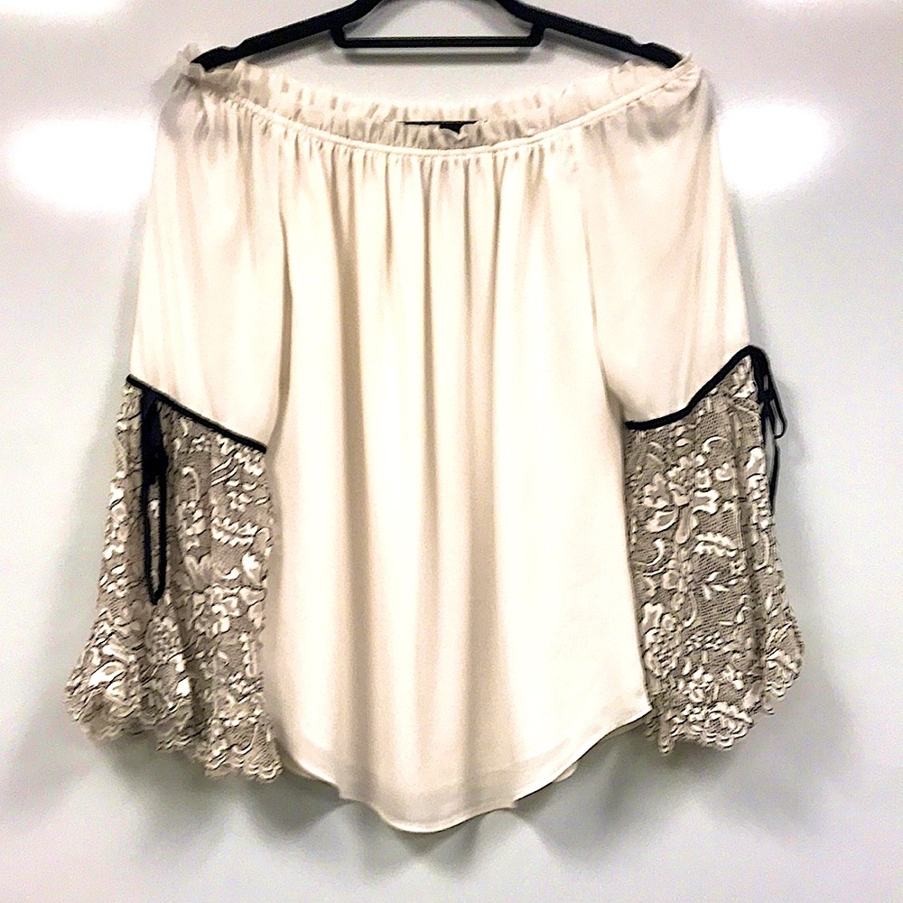 WHBM off or on shoulder blouse